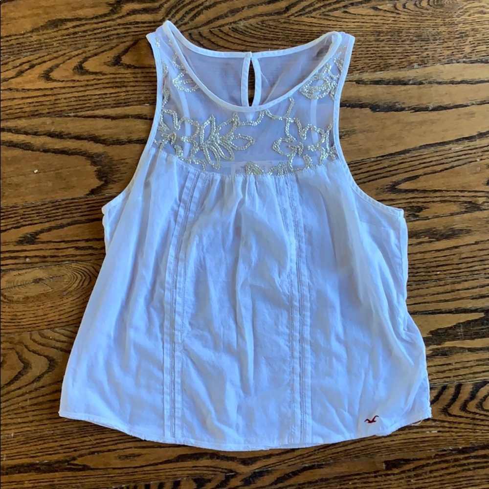 White Hollister Tank Top